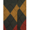 Mi-bas homme en laine mérinos et motifs jacquard - Thuya et henné | Doré Doré