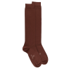 Mi-bas femme en coton doux - Marron