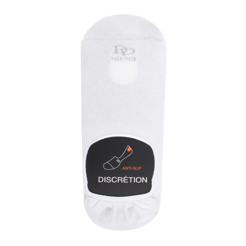 Chaussettes homme invisibles en coton égyptien - Blanc | Doré Doré