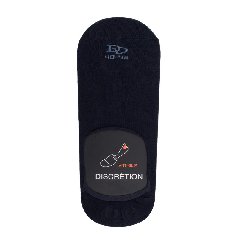 Chaussettes homme invisibles en coton égyptien - Bleu marine foncé | Doré Doré