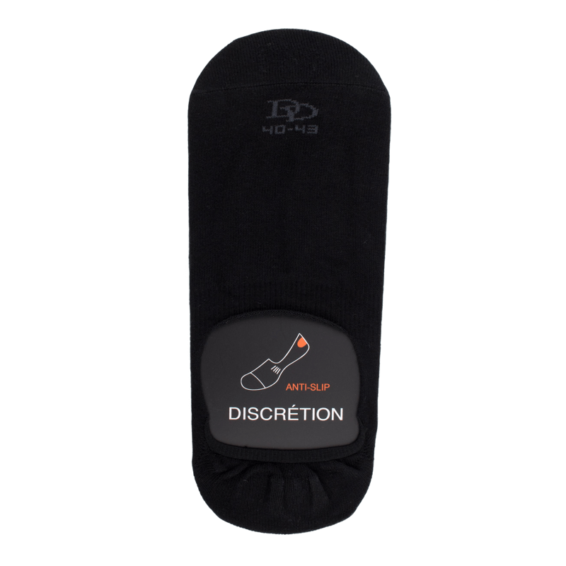 Chaussettes homme invisibles en coton égyptien - Noir | Doré Doré