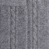 Mi-bas torsadés pour femme en laine et cachemire - Gris