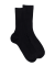 Chaussettes femme à côtes en fil d'Écosse - Noir