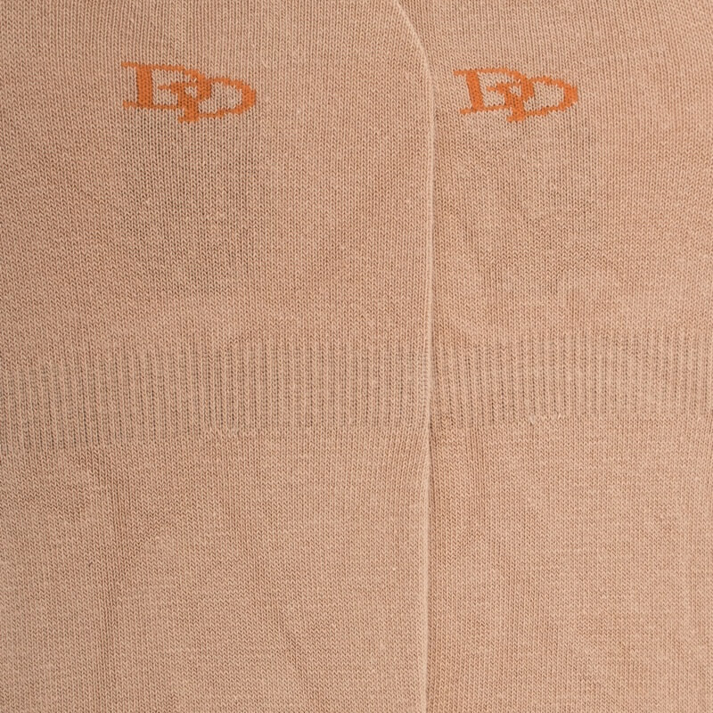 Chaussettes invisibles homme en coton égyptien et bandes anti-glisse - Beige | Doré Doré