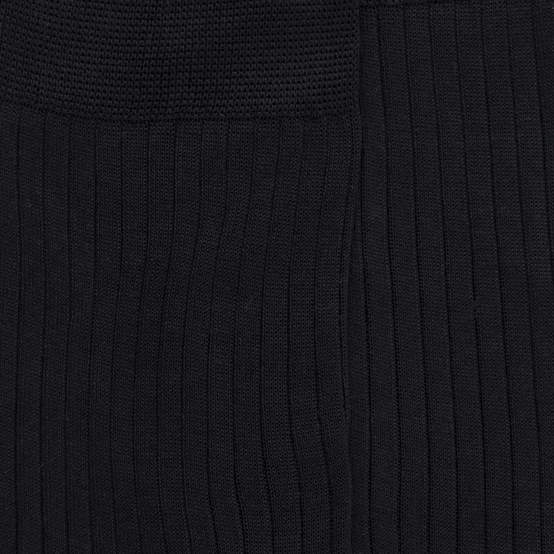 Chaussettes homme luxe en pur fil d'écosse extra fin - Noir | Doré Doré