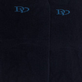 Chaussettes invisibles homme en coton égyptien et bandes anti-glisse - Bleu marine | Doré Doré