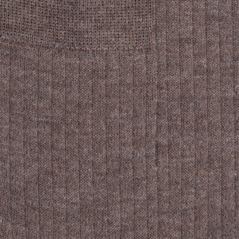 Chaussettes homme à côtes en laine - Brun loutre | Doré Doré