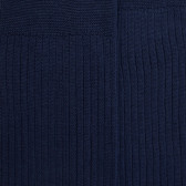 Mi-bas homme côtelés 100% fil d'écosse - Bleu marine | Doré Doré