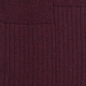 Chaussettes homme en laine mérinos côtelées - Aubergine | Doré Doré