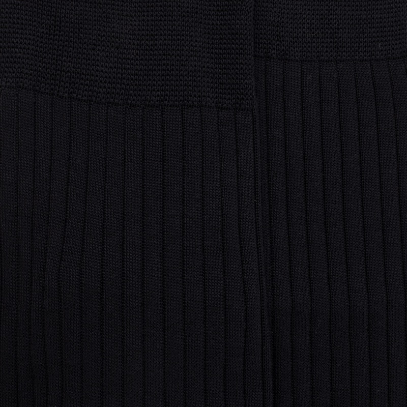 Mi-bas homme luxe 100% fil d'Ecosse extra fin - Noir | Doré Doré