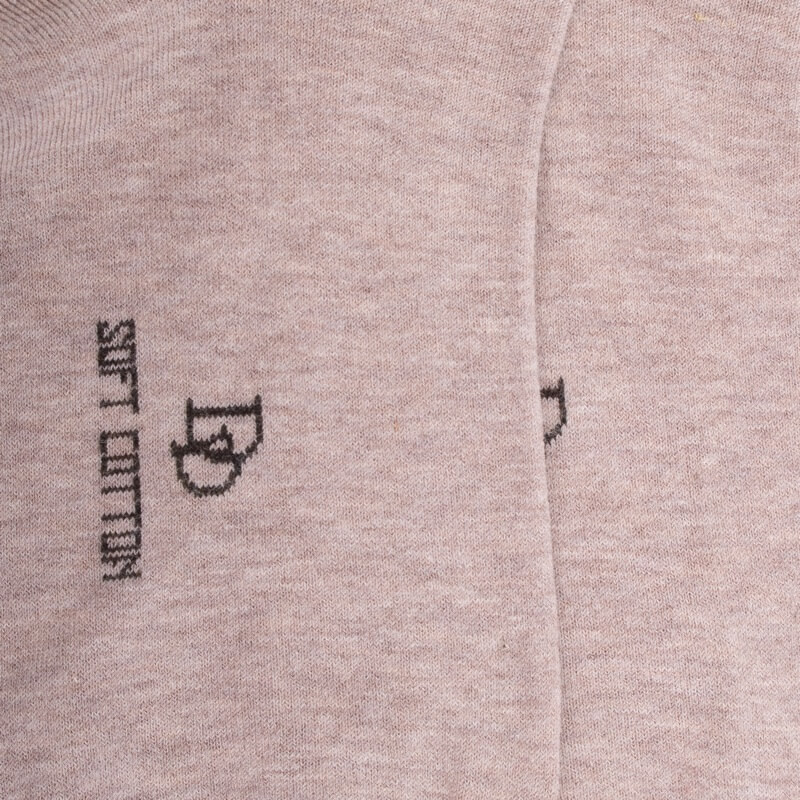 Socquettes avec bord roulé en coton égyptien - Beige | Doré Doré
