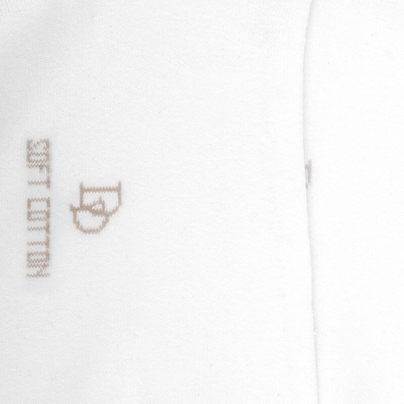Socquettes avec bord roulé en coton égyptien - Blanc | Doré Doré