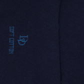 Socquettes avec bord roulé en coton égyptien - Bleu | Doré Doré