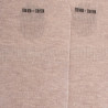 Chaussettes femme invisible en coton et bandes anti-glisse - Beige | Doré Doré