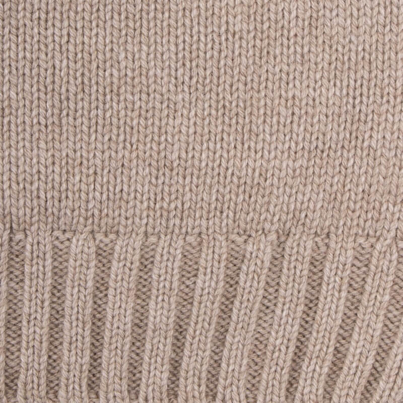 Bonnet en laine mérinos et cachemire - Beige | Doré Doré