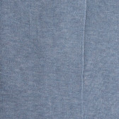 Chaussettes homme à côtes sans bord élastique en fil d'Écosse - Bleu Glacier | Doré Doré