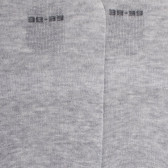 Chaussettes femme invisible en coton et bandes anti-glisse - Gris | Doré Doré
