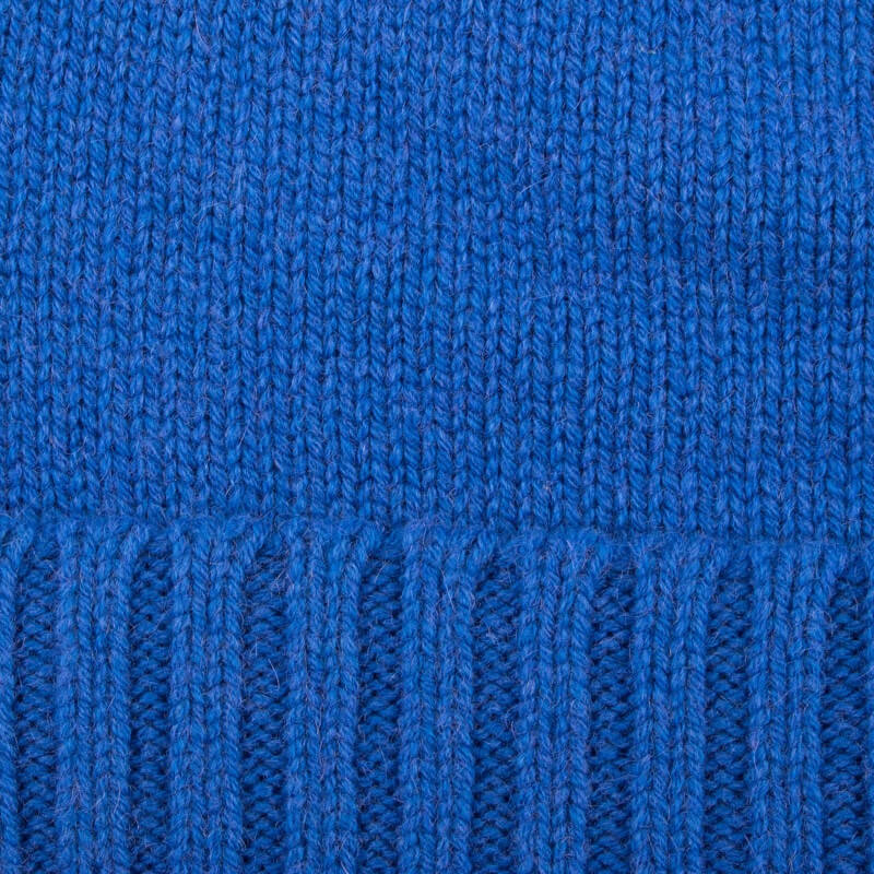 Bonnet en laine mérinos et cachemire - Bleu France | Doré Doré