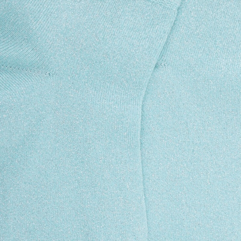 Socquettes femme en coton avec effet brillant - Bleu Fjord | Doré Doré