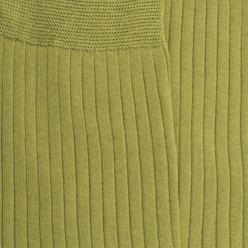 Chaussettes homme luxe en pur fil d'écosse extra fin - Vert | Doré Doré