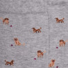 Chaussettes homme en coton à motifs chiens - Gris Rocheux | Doré Doré