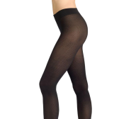 Collant DD fantaisie - Noir 60 deniers à micro pois | Doré Doré