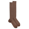 Chaussettes longues en laine pour femmes avec motifs à tirets - Bois