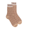 Chaussettes pour femmes en laine polaire à motifs de diamants - Beige Désert