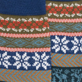 Chaussettes homme en laine à motif de Noël - Vert lichen | Doré Doré