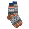 Chaussettes homme en laine à motif de Noël - Vert lichen