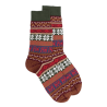 Chaussettes homme en laine à motif de Noël - Rouge pommard | Doré Doré
