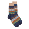 Chaussettes homme en laine à motif de Noël - Bleu Voilier