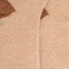 Mi-bas femme en laine polaire - Beige Désert & Orange écureuil | Doré Doré