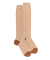 Mi-bas femme en laine polaire - Beige Désert & Orange écureuil