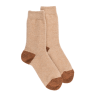 Chaussettes femme en laine polaire - Beige Désert & Orange écureuil | Doré Doré