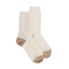 Chaussettes femme en laine polaire - Écru & Beige Désert