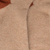 Chaussettes homme en laine polaire - Beige Désert & Orange cognac | Doré Doré