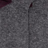 Chaussettes homme en laine polaire - Gris oxford & Bordeaux | Doré Doré