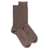 Chaussettes homme fines en coton égyptien - Marron Grive
