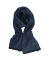 Écharpe pour homme en laine vierge à motifs rectangulaires bicolores. - Bleu marine foncé & Bleu armée