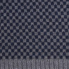 Écharpe pour homme en laine vierge à motifs rectangulaires bicolores. - Gris oxford & Bleu Voilier | Doré Doré