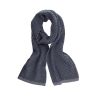 Écharpe pour homme en laine vierge à motifs rectangulaires bicolores. - Gris oxford & Bleu Voilier