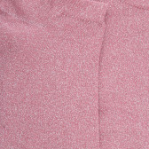 Socquettes femme en coton avec effet brillant - Rose poudré | Doré Doré