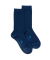 Chaussettes enfant en laine et coton - Bleu Voilier