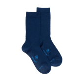 Chaussettes enfant en laine et coton - Bleu Voilier | Doré Doré