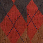 Mi-bas homme en laine mérinos à motif à losanges - Orange henné & Orange écureuil | Doré Doré