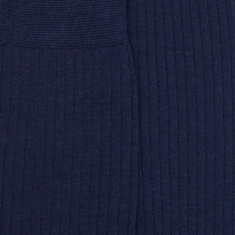 Chaussettes homme en laine mérinos extra fine - Bleu Caban | Doré Doré