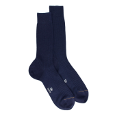 Chaussettes homme en laine mérinos extra fine - Bleu Caban | Doré Doré