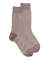 Chaussettes homme caviar en laine merinos - Blanc Grive & Écru