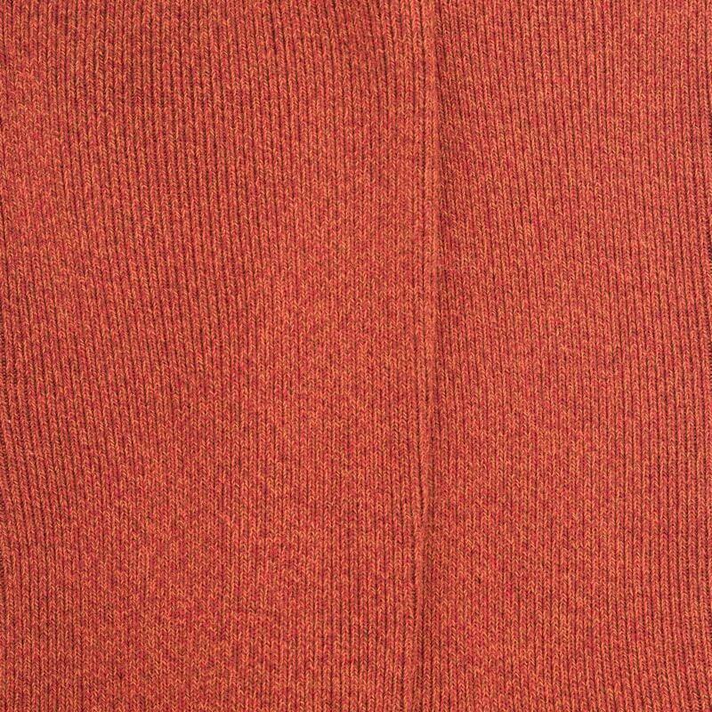 Chaussettes femme à côtes sans bord élastique en coton - Orange cognac | Doré Doré